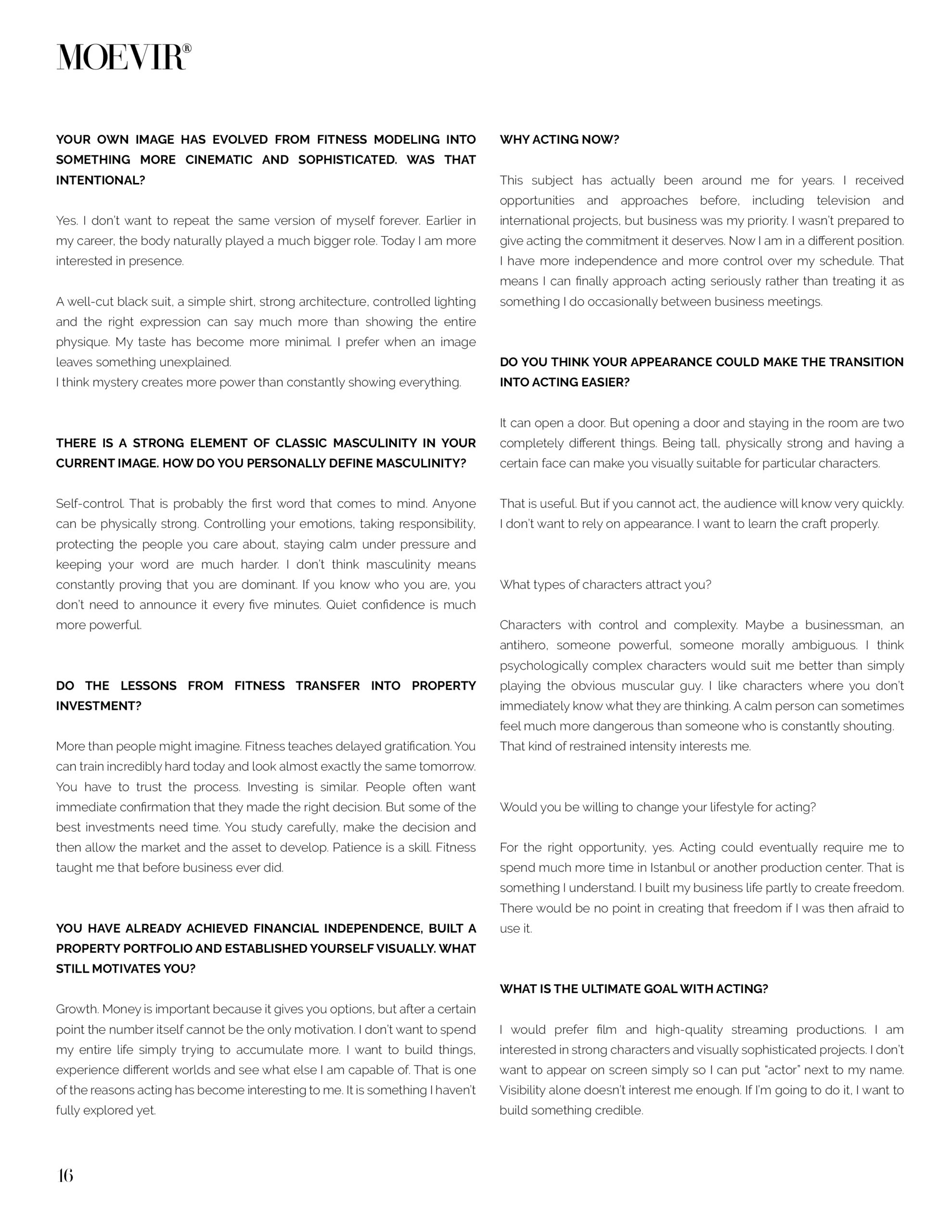 MOEVIR Magazine September 2026 Fırat Zan editorial archive page 12