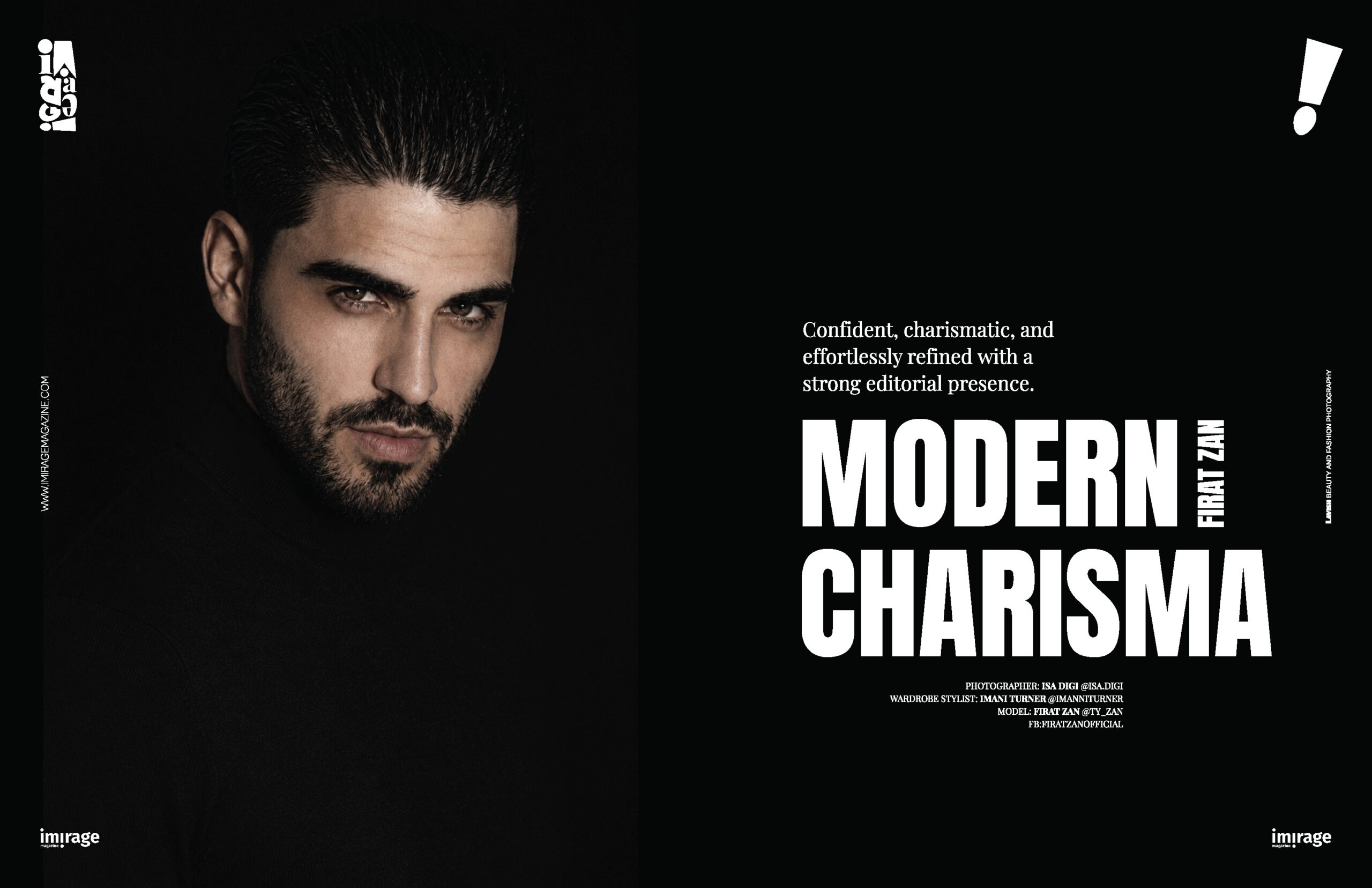 Firat Zan IMIRAGE editorial feature — Modern Charisma