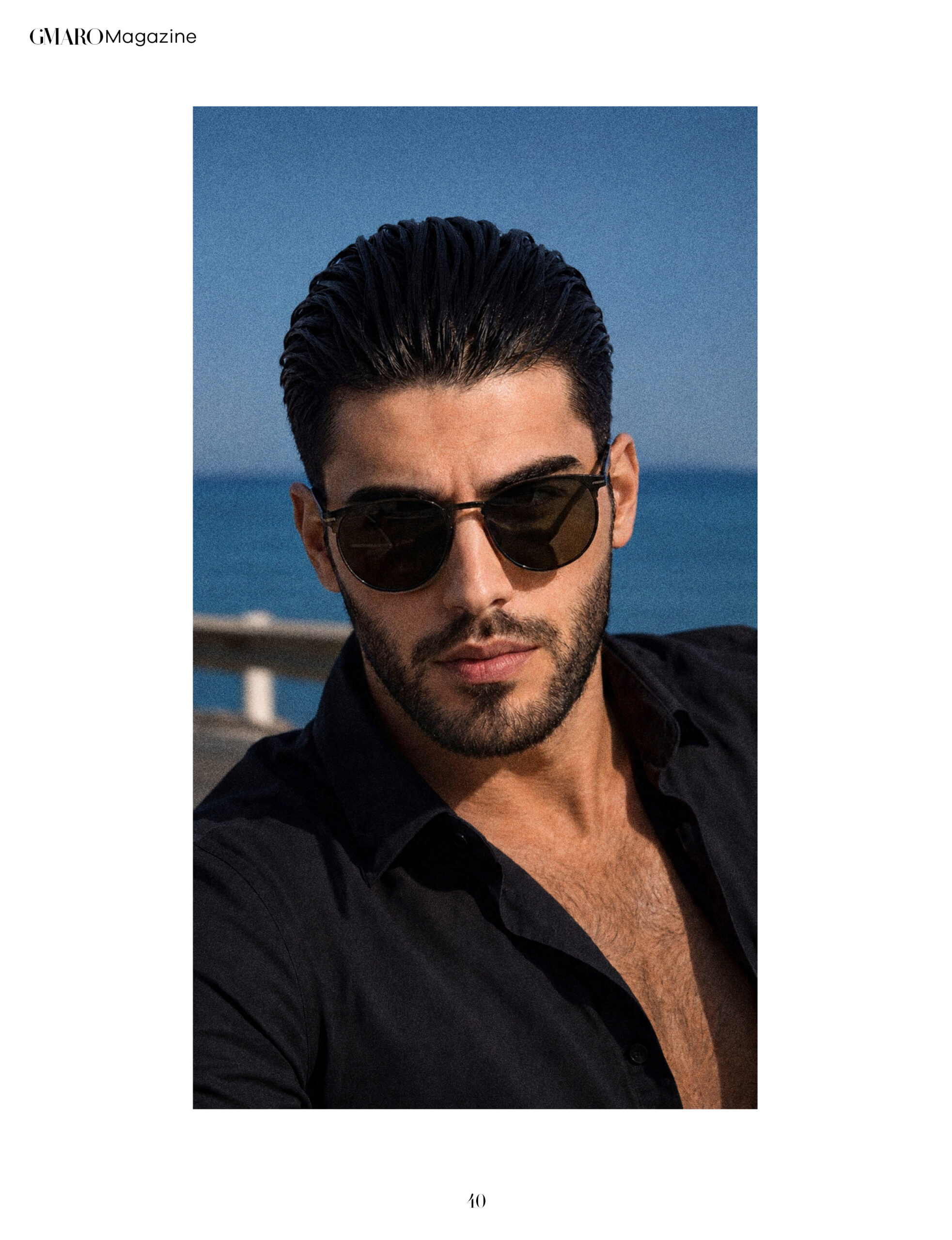 Firat Zan GMARO sunglasses Mediterranean editorial portrait