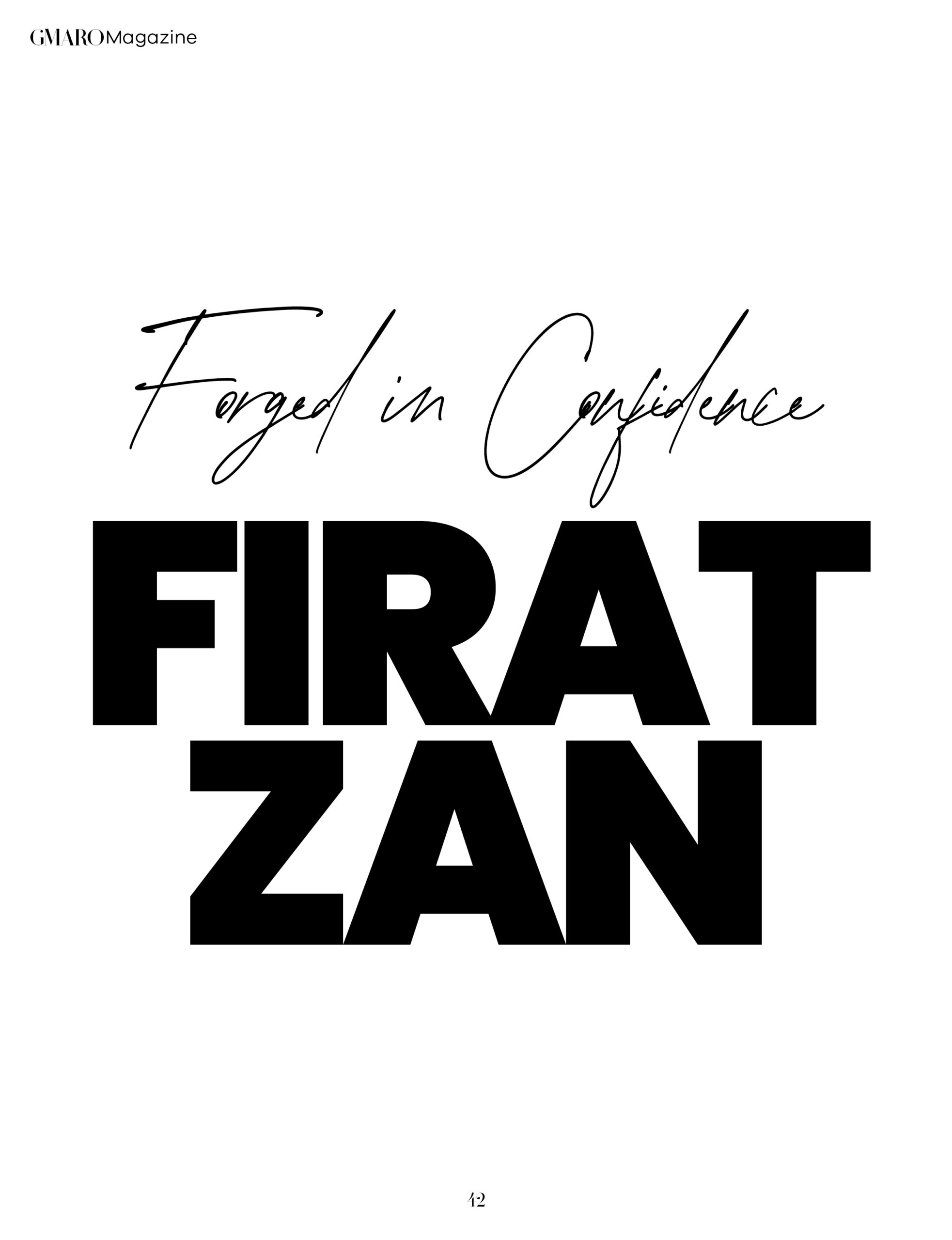 Firat Zan GMARO typographic editorial page