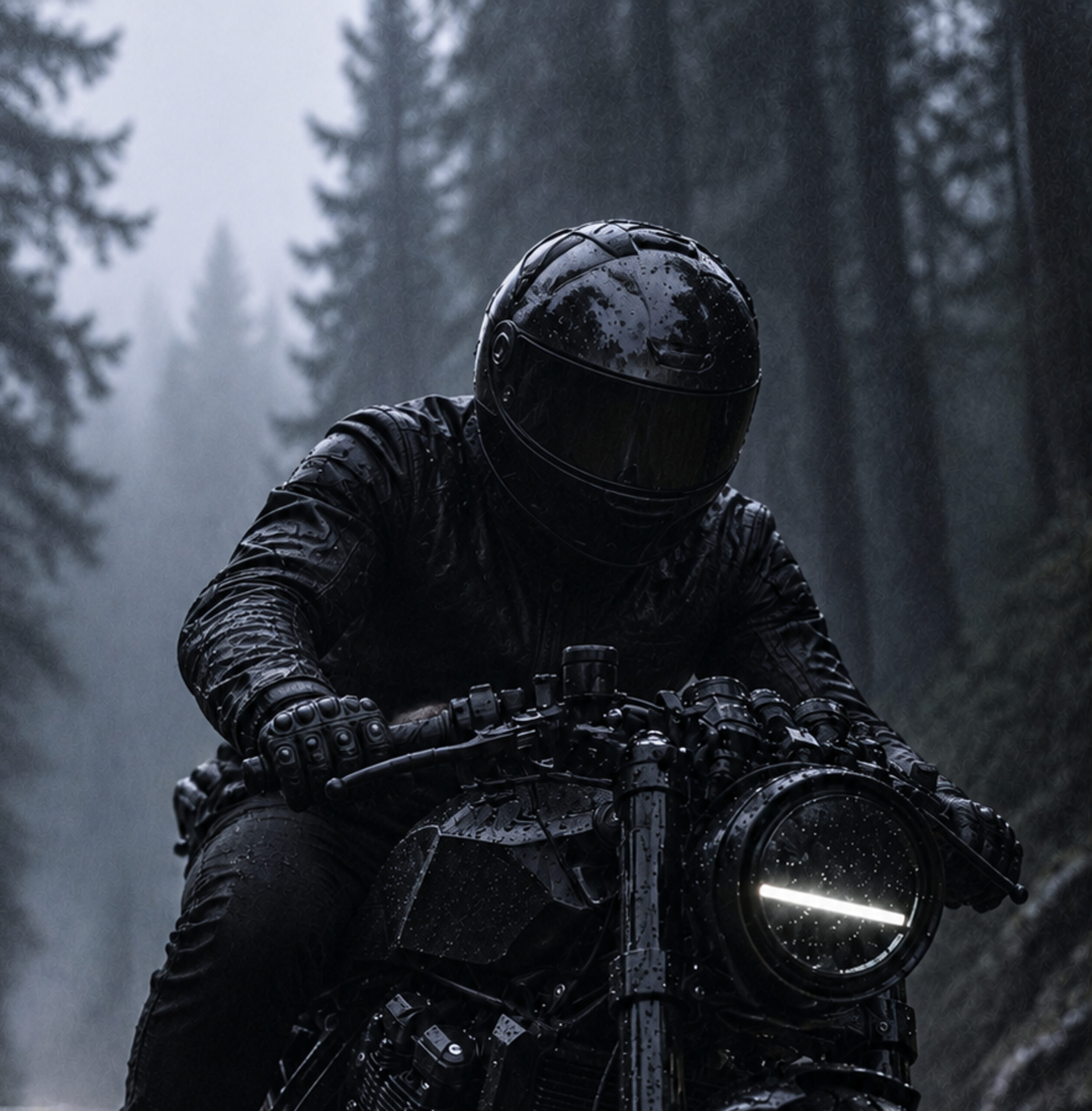 Firat Zan BLACK RAIN motorcycle visual story